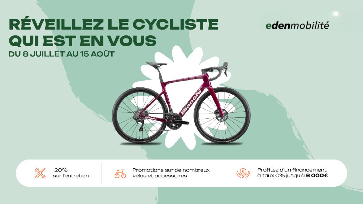Réveillez le cycliste qui est en vous : les offres d'été edenmobilité