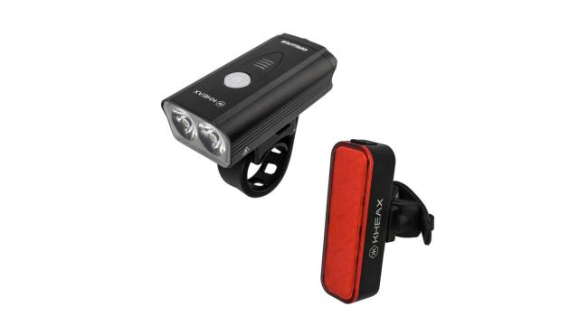 Kheax Kit éclairage vélo avant et arrière CAPELLA PLUS 900L / ZAURAC 300L USB