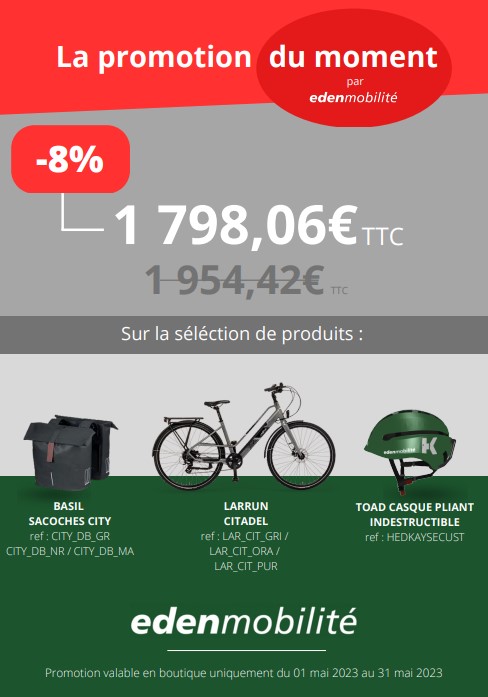 Offre promotionnelle vélos électrique Larrun